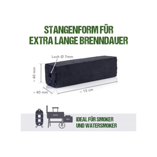 Kokoskohle Stangen